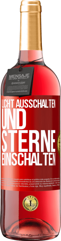 29,95 € | Roséwein ROSÉ Ausgabe Licht ausschalten und Sterne einschalten Rote Markierung. Anpassbares Etikett Junger Wein Ernte 2024 Tempranillo