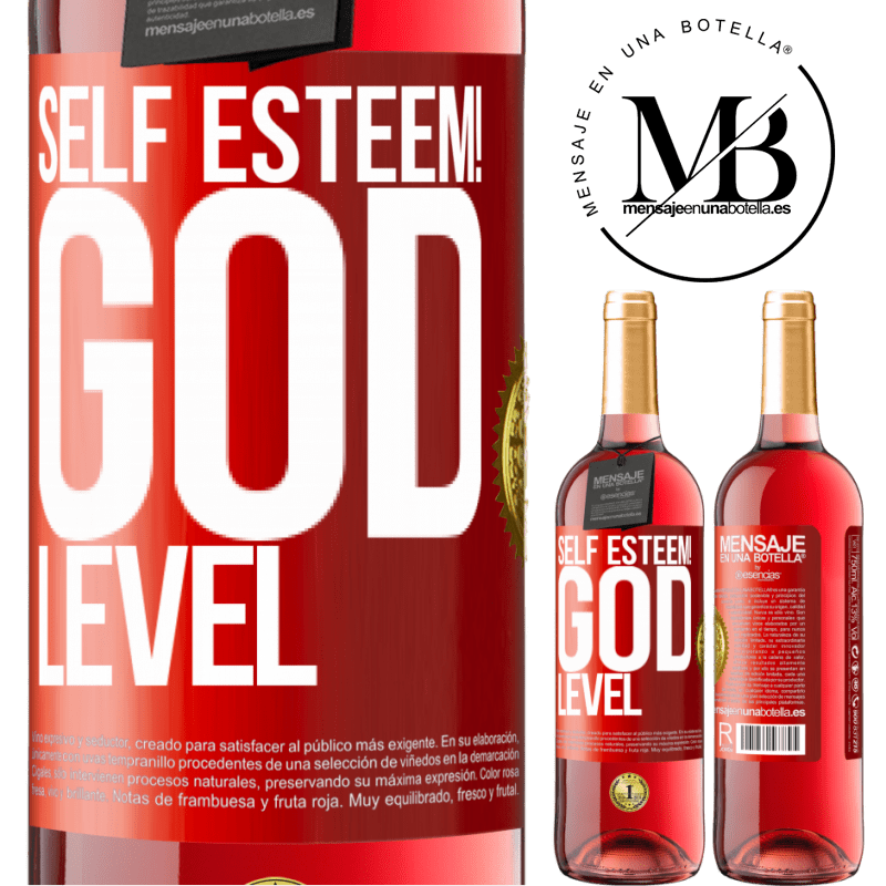 29,95 € Free Shipping | Rosé Wine ROSÉ Edition Self esteem! God level Red Label. Customizable label Young wine Harvest 2022 Tempranillo