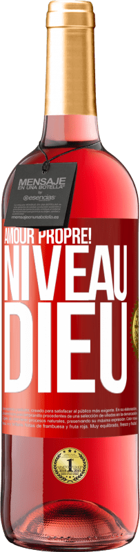 29,95 € | Vin rosé Édition ROSÉ Amour propre! Niveau Dieu Étiquette Rouge. Étiquette personnalisable Vin jeune Récolte 2024 Tempranillo