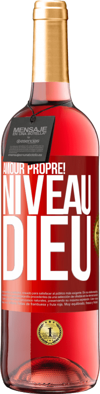 29,95 € Envoi gratuit | Vin rosé Édition ROSÉ Amour propre! Niveau Dieu Étiquette Rouge. Étiquette personnalisable Vin jeune Récolte 2025 Tempranillo