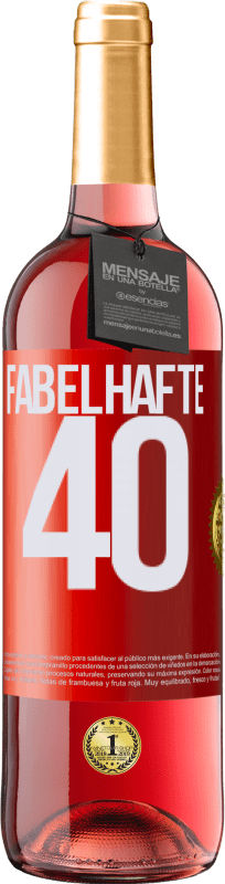 29,95 € | Roséwein ROSÉ Ausgabe Fabelhafte 40 Rote Markierung. Anpassbares Etikett Junger Wein Ernte 2023 Tempranillo