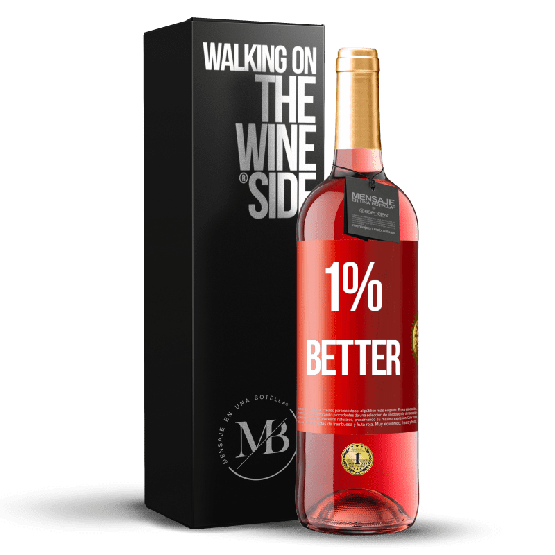 29,95 € Kostenloser Versand | Roséwein ROSÉ Ausgabe 1% Better Rote Markierung. Anpassbares Etikett Junger Wein Ernte 2023 Tempranillo