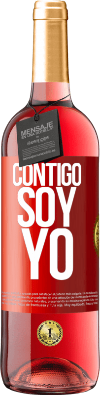 29,95 € | Vino Rosado Edición ROSÉ Contigo soy yo Etiqueta Roja. Etiqueta personalizable Vino joven Cosecha 2023 Tempranillo
