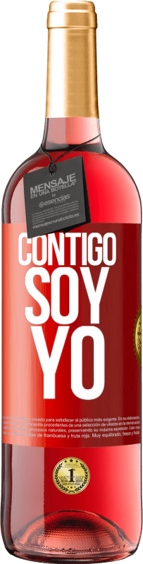 29,95 € | Vino Rosado Edición ROSÉ Contigo soy yo Etiqueta Roja. Etiqueta personalizable Vino joven Cosecha 2024 Tempranillo