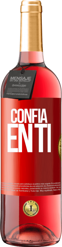 29,95 € | Vino Rosado Edición ROSÉ Confía en ti Etiqueta Roja. Etiqueta personalizable Vino joven Cosecha 2025 Tempranillo