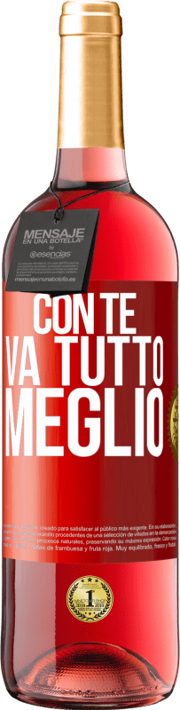 29,95 € | Vino rosato Edizione ROSÉ Con te va tutto meglio Etichetta Rossa. Etichetta personalizzabile Vino giovane Raccogliere 2024 Tempranillo