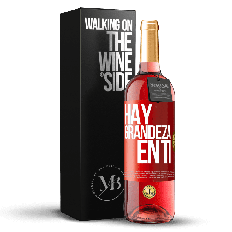 29,95 € Envío gratis | Vino Rosado Edición ROSÉ Hay grandeza en ti Etiqueta Roja. Etiqueta personalizable Vino joven Cosecha 2023 Tempranillo