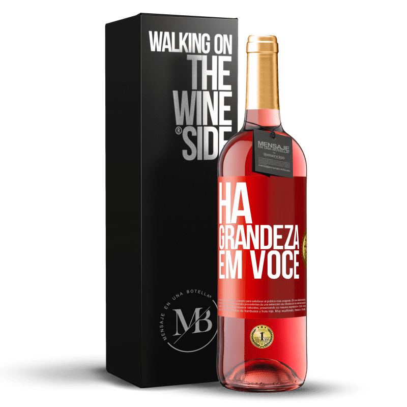 29,95 € Envio grátis | Vinho rosé Edição ROSÉ Há grandeza em você Etiqueta Vermelha. Etiqueta personalizável Vinho jovem Colheita 2023 Tempranillo