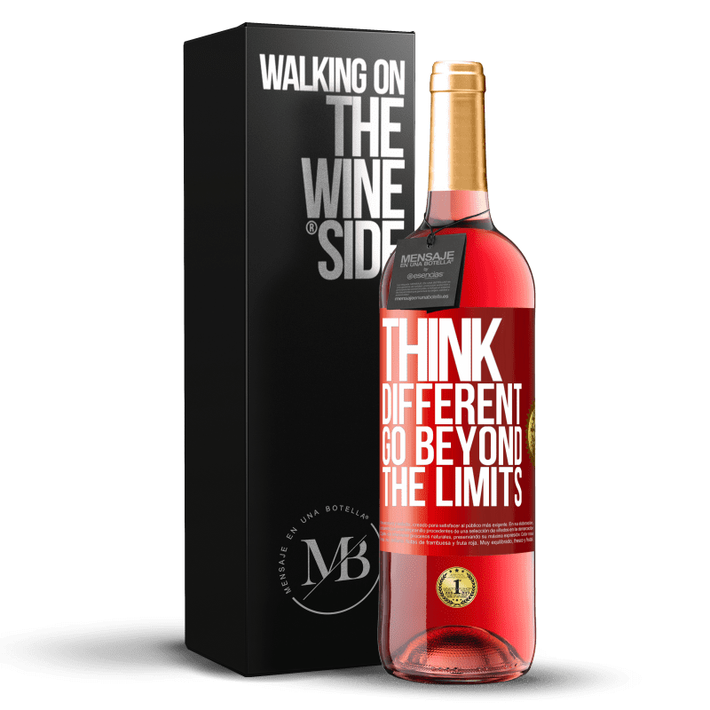 29,95 € Free Shipping | Rosé Wine ROSÉ Edition Think different. Go beyond the limits Red Label. Customizable label Young wine Harvest 2025 Tempranillo