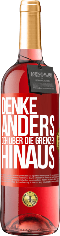 29,95 € | Roséwein ROSÉ Ausgabe Denke anders. Geh über die Grenzen hinaus Rote Markierung. Anpassbares Etikett Junger Wein Ernte 2024 Tempranillo