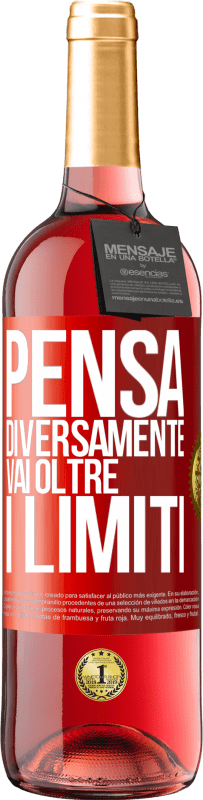 29,95 € Spedizione Gratuita | Vino rosato Edizione ROSÉ Pensa diversamente. Vai oltre i limiti Etichetta Rossa. Etichetta personalizzabile Vino giovane Raccogliere 2025 Tempranillo