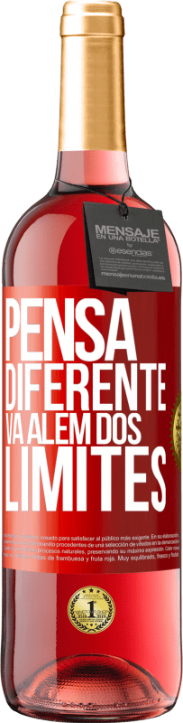29,95 € Envio grátis | Vinho rosé Edição ROSÉ Pensa diferente. Vá além dos limites Etiqueta Vermelha. Etiqueta personalizável Vinho jovem Colheita 2025 Tempranillo
