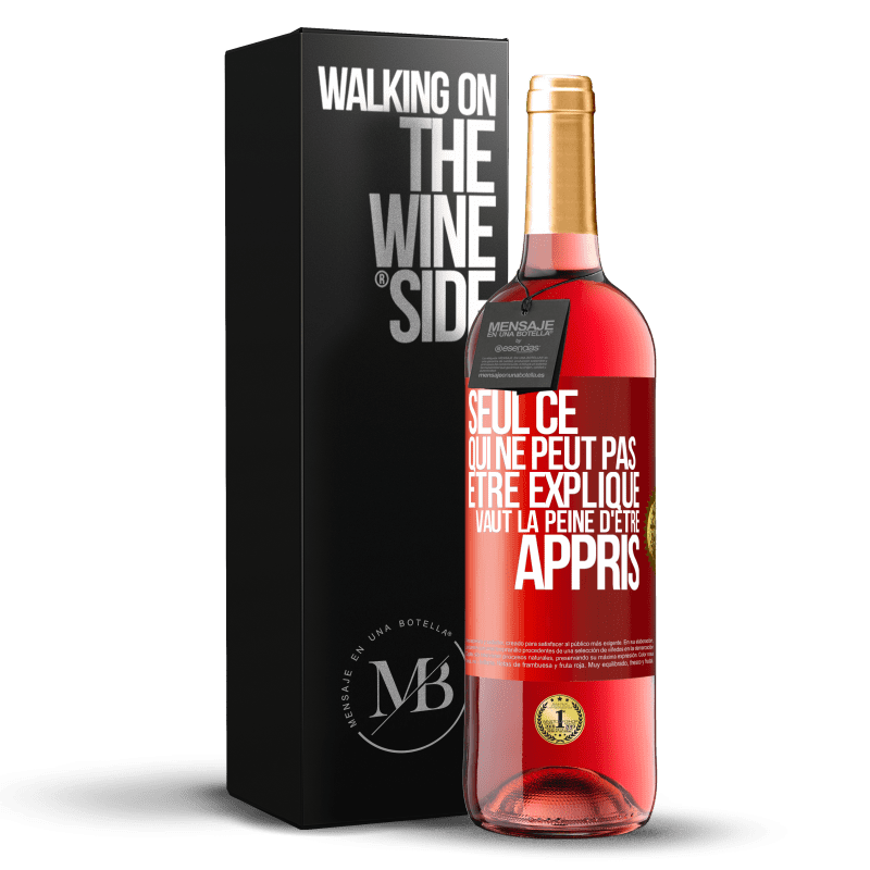 29,95 € Envoi gratuit | Vin rosé Édition ROSÉ Seul ce qui ne peut pas être expliqué vaut la peine d'être appris Étiquette Rouge. Étiquette personnalisable Vin jeune Récolte 2024 Tempranillo