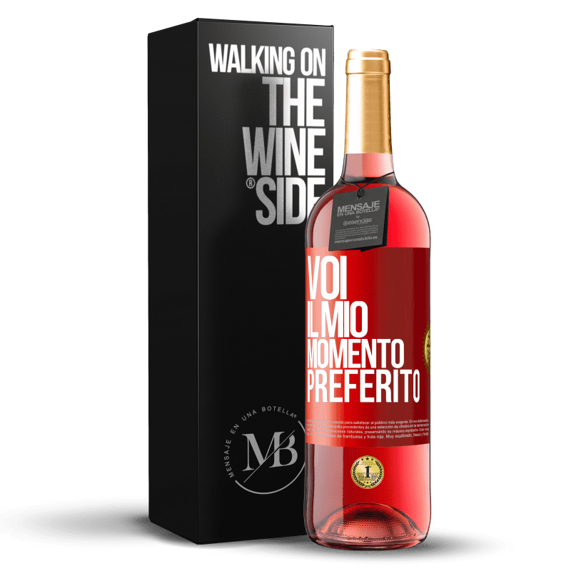 29,95 € Spedizione Gratuita | Vino rosato Edizione ROSÉ Voi. Il mio momento preferito Etichetta Rossa. Etichetta personalizzabile Vino giovane Raccogliere 2023 Tempranillo