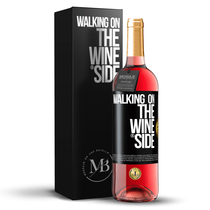 29,95 € Бесплатная доставка | Розовое вино Издание ROSÉ Walking on the Wine Side® Черная метка. Настраиваемая этикетка Молодое вино Урожай 2024 Tempranillo