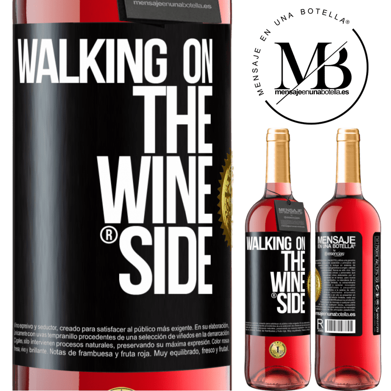 29,95 € Envoi gratuit | Vin rosé Édition ROSÉ Walking on the Wine Side® Étiquette Noire. Étiquette personnalisable Vin jeune Récolte 2023 Tempranillo