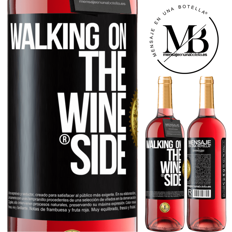 29,95 € Envoi gratuit | Vin rosé Édition ROSÉ Walking on the Wine Side® Étiquette Noire. Étiquette personnalisable Vin jeune Récolte 2025 Tempranillo