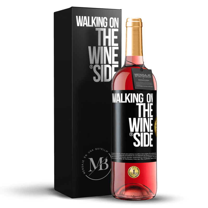 29,95 € Envoi gratuit | Vin rosé Édition ROSÉ Walking on the Wine Side® Étiquette Noire. Étiquette personnalisable Vin jeune Récolte 2025 Tempranillo