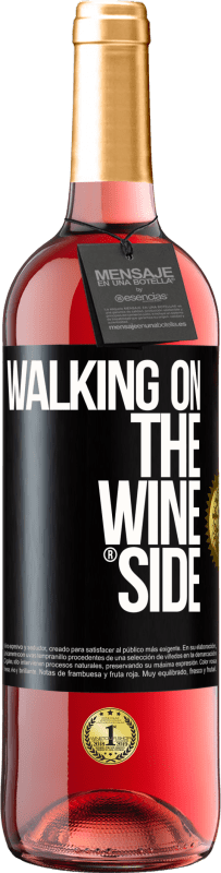 29,95 € | Vino Rosado Edición ROSÉ Walking on the Wine Side® Etiqueta Negra. Etiqueta personalizable Vino joven Cosecha 2023 Tempranillo
