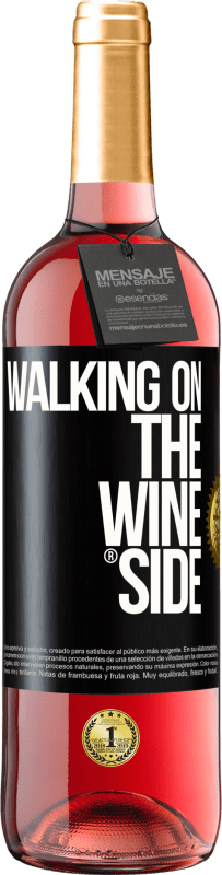 29,95 € | Vino Rosado Edición ROSÉ Walking on the Wine Side® Etiqueta Negra. Etiqueta personalizable Vino joven Cosecha 2024 Tempranillo