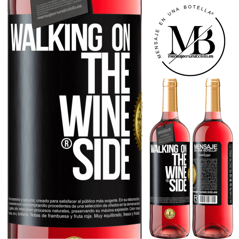 29,95 € Envío gratis | Vino Rosado Edición ROSÉ Walking on the Wine Side® Etiqueta Negra. Etiqueta personalizable Vino joven Cosecha 2024 Tempranillo