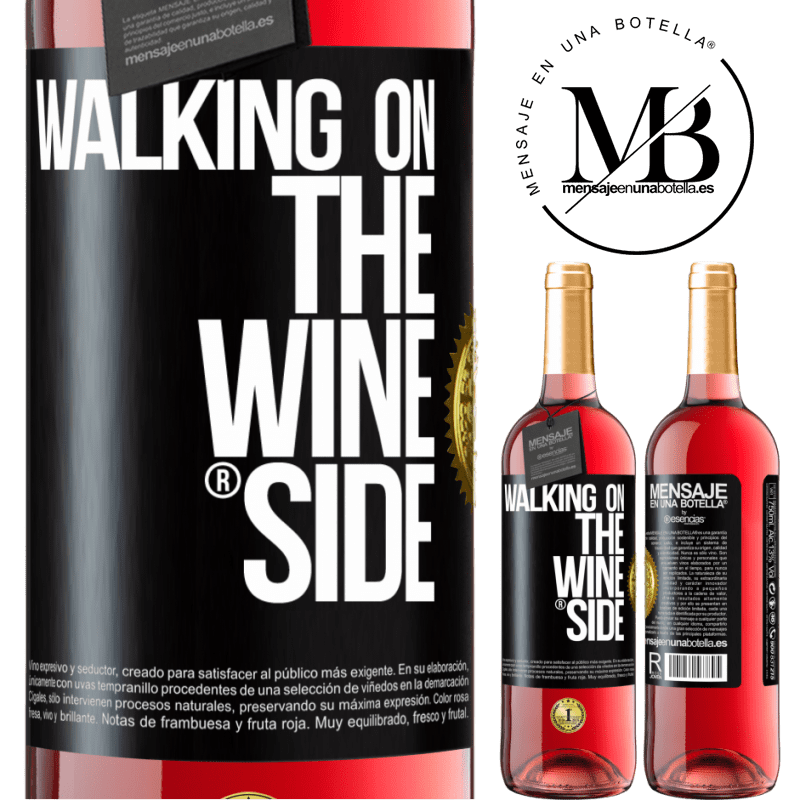 29,95 € Envío gratis | Vino Rosado Edición ROSÉ Walking on the Wine Side® Etiqueta Negra. Etiqueta personalizable Vino joven Cosecha 2025 Tempranillo