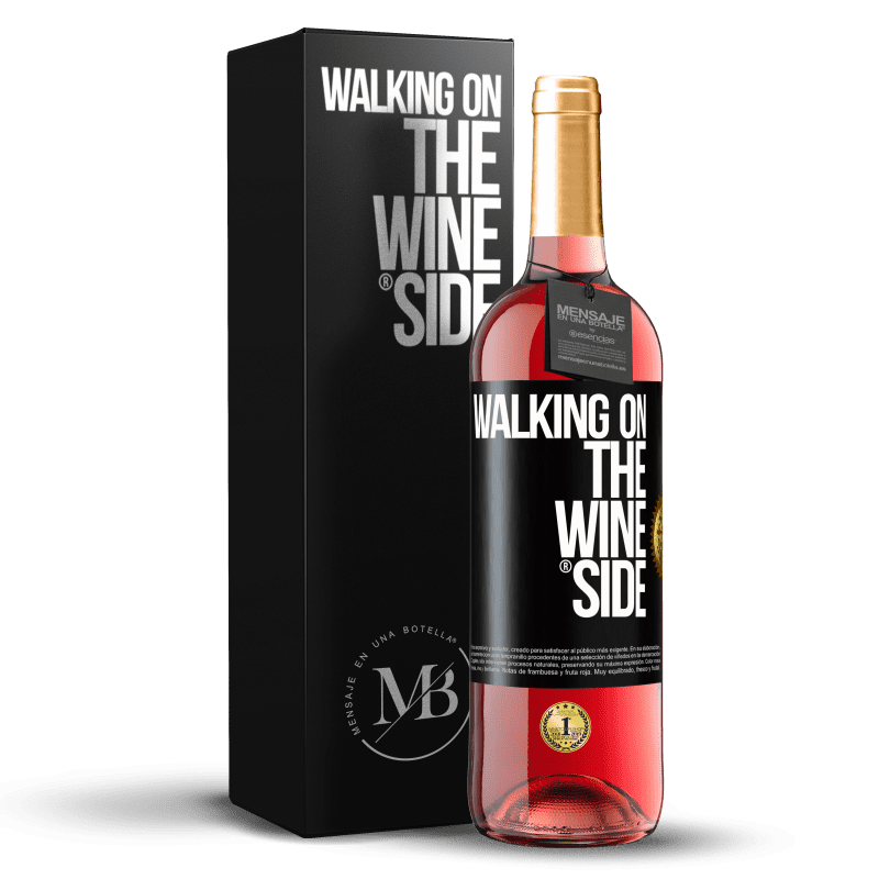 29,95 € Envío gratis | Vino Rosado Edición ROSÉ Walking on the Wine Side® Etiqueta Negra. Etiqueta personalizable Vino joven Cosecha 2024 Tempranillo