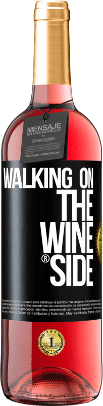29,95 € Kostenloser Versand | Roséwein ROSÉ Ausgabe Walking on the Wine Side® Schwarzes Etikett. Anpassbares Etikett Junger Wein Ernte 2025 Tempranillo