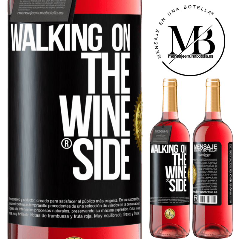 29,95 € Spedizione Gratuita | Vino rosato Edizione ROSÉ Walking on the Wine Side® Etichetta Nera. Etichetta personalizzabile Vino giovane Raccogliere 2024 Tempranillo