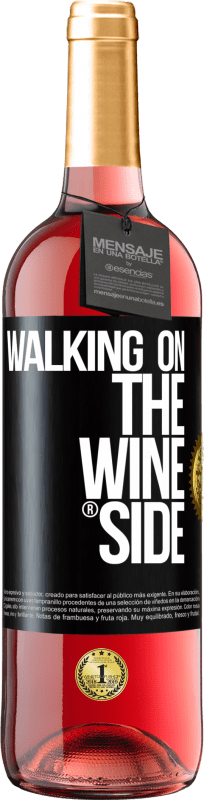 29,95 € | Vinho rosé Edição ROSÉ Walking on the Wine Side® Etiqueta Preta. Etiqueta personalizável Vinho jovem Colheita 2024 Tempranillo