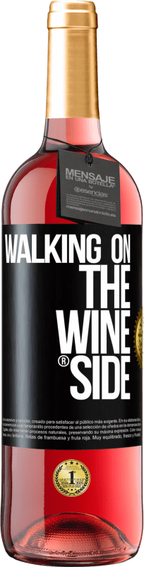 29,95 € Envio grátis | Vinho rosé Edição ROSÉ Walking on the Wine Side® Etiqueta Preta. Etiqueta personalizável Vinho jovem Colheita 2025 Tempranillo