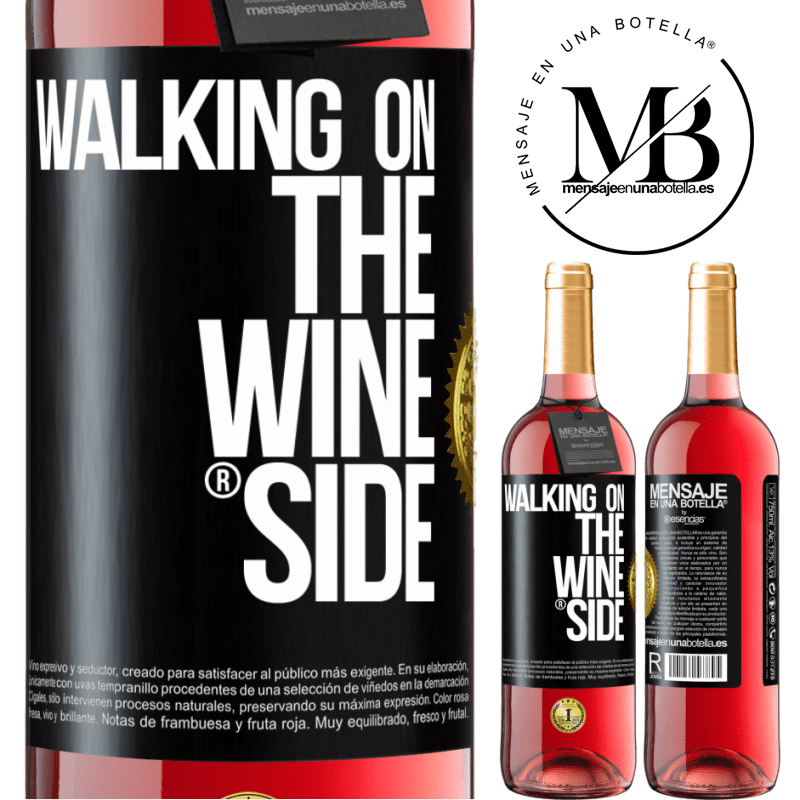 29,95 € Бесплатная доставка | Розовое вино Издание ROSÉ Walking on the Wine Side® Черная метка. Настраиваемая этикетка Молодое вино Урожай 2024 Tempranillo