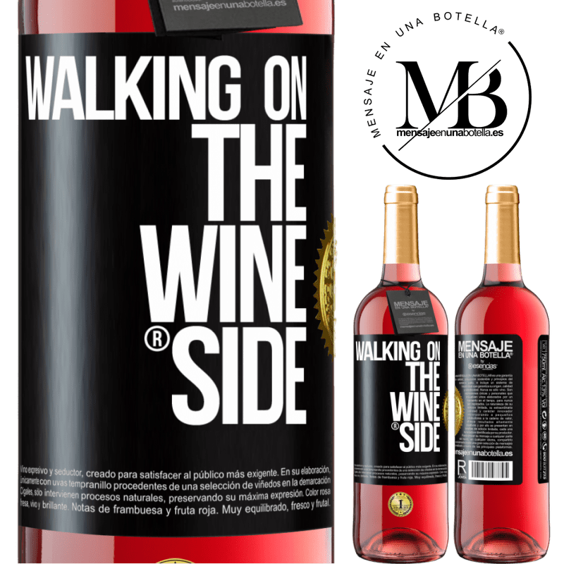 29,95 € Бесплатная доставка | Розовое вино Издание ROSÉ Walking on the Wine Side® Черная метка. Настраиваемая этикетка Молодое вино Урожай 2025 Tempranillo