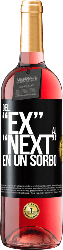 29,95 € 送料無料 | ロゼワイン ROSÉエディション Del EX al NEXT en un sorbo ブラックラベル. カスタマイズ可能なラベル 若いワイン 収穫 2023 Tempranillo