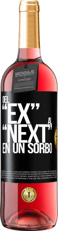 29,95 € | Розовое вино Издание ROSÉ Del EX al NEXT en un sorbo Черная метка. Настраиваемая этикетка Молодое вино Урожай 2024 Tempranillo