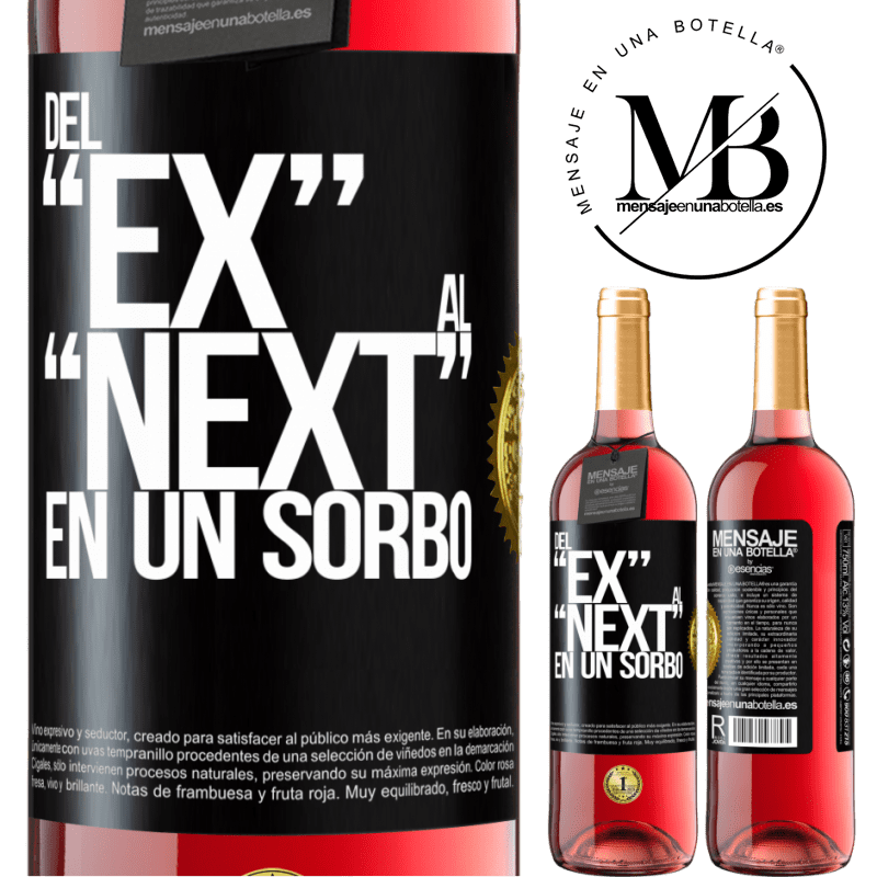 29,95 € Free Shipping | Rosé Wine ROSÉ Edition Del EX al NEXT en un sorbo Black Label. Customizable label Young wine Harvest 2022 Tempranillo