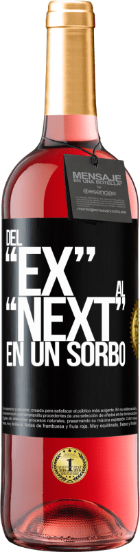 29,95 € | Roséwein ROSÉ Ausgabe Del EX al NEXT en un sorbo Schwarzes Etikett. Anpassbares Etikett Junger Wein Ernte 2025 Tempranillo