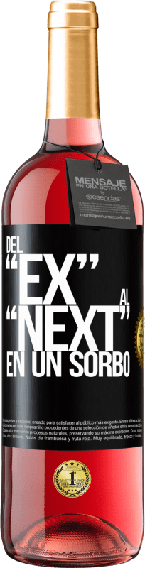 29,95 € | Vinho rosé Edição ROSÉ Del EX al NEXT en un sorbo Etiqueta Preta. Etiqueta personalizável Vinho jovem Colheita 2024 Tempranillo