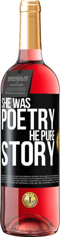 29,95 € 送料無料 | ロゼワイン ROSÉエディション 彼女は詩だった、彼の純粋な物語 ブラックラベル. カスタマイズ可能なラベル 若いワイン 収穫 2023 Tempranillo