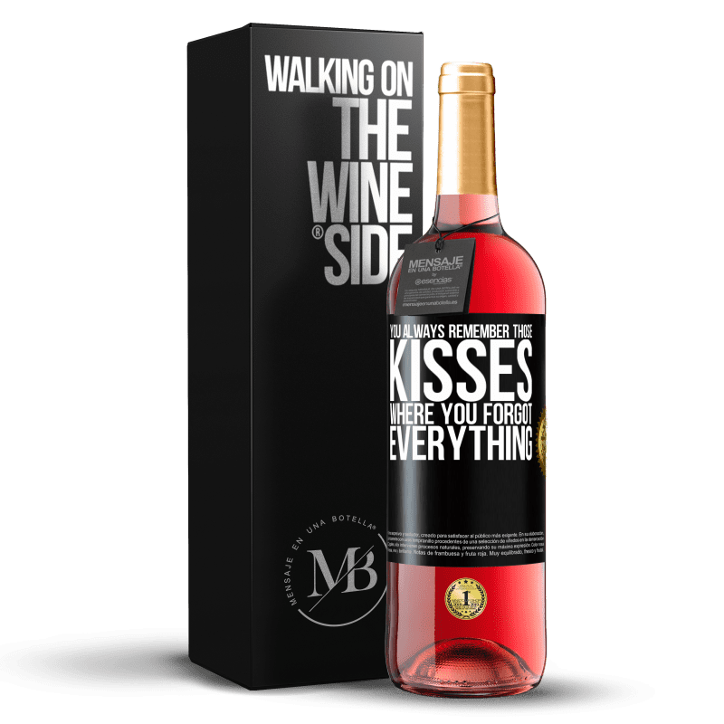 29,95 € Free Shipping | Rosé Wine ROSÉ Edition You always remember those kisses where you forgot everything Black Label. Customizable label Young wine Harvest 2023 Tempranillo