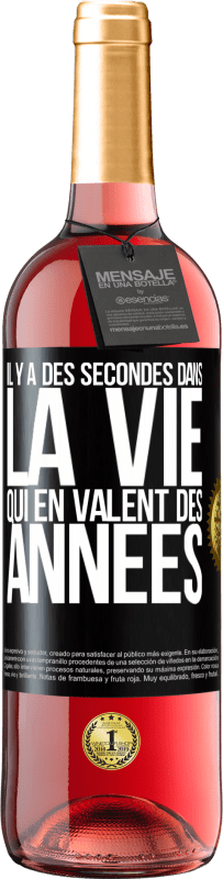 29,95 € Envoi gratuit | Vin rosé Édition ROSÉ Il y a des secondes dans la vie qui en valent des années Étiquette Noire. Étiquette personnalisable Vin jeune Récolte 2024 Tempranillo