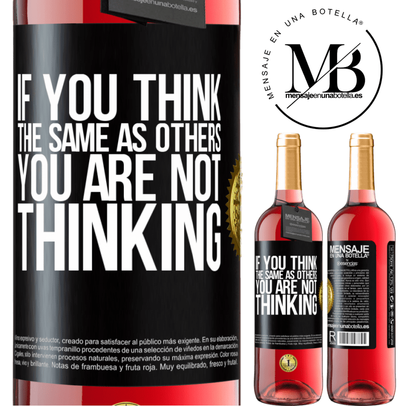 29,95 € Free Shipping | Rosé Wine ROSÉ Edition If you think the same as others, you are not thinking Black Label. Customizable label Young wine Harvest 2021 Tempranillo