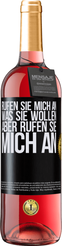 29,95 € Kostenloser Versand | Roséwein ROSÉ Ausgabe Rufen Sie mich an, was Sie wollen, aber rufen Sie mich an Schwarzes Etikett. Anpassbares Etikett Junger Wein Ernte 2024 Tempranillo