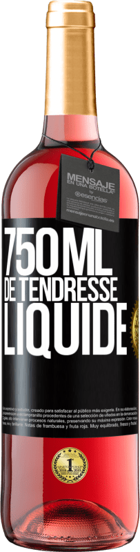 29,95 € Envoi gratuit | Vin rosé Édition ROSÉ 750 ml de tendresse liquide Étiquette Noire. Étiquette personnalisable Vin jeune Récolte 2025 Tempranillo