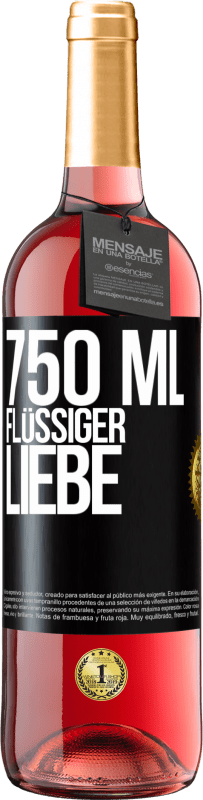 29,95 € Kostenloser Versand | Roséwein ROSÉ Ausgabe 750 ml flüssiger Liebe Schwarzes Etikett. Anpassbares Etikett Junger Wein Ernte 2025 Tempranillo