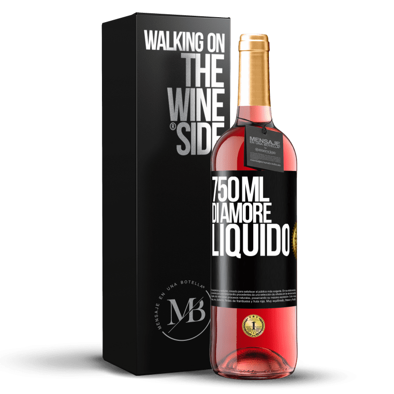 29,95 € Spedizione Gratuita | Vino rosato Edizione ROSÉ 750 ml di amore liquido Etichetta Nera. Etichetta personalizzabile Vino giovane Raccogliere 2024 Tempranillo