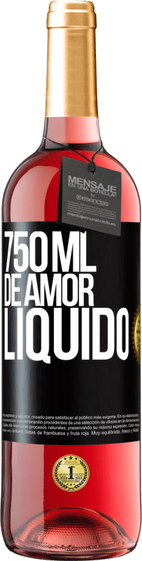 29,95 € | Vinho rosé Edição ROSÉ 750 ml de amor líquido Etiqueta Preta. Etiqueta personalizável Vinho jovem Colheita 2023 Tempranillo