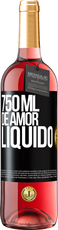 29,95 € | Vinho rosé Edição ROSÉ 750 ml de amor líquido Etiqueta Preta. Etiqueta personalizável Vinho jovem Colheita 2024 Tempranillo