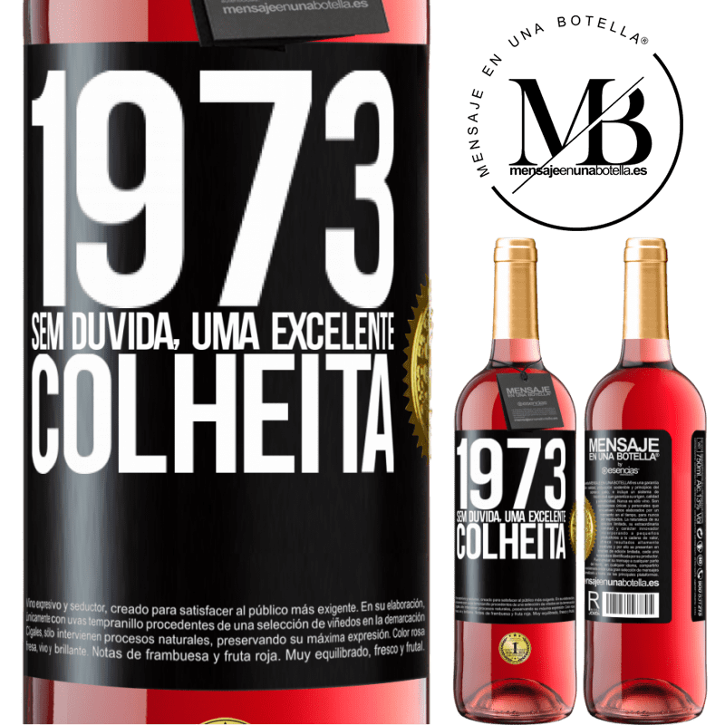 29,95 € Envio grátis | Vinho rosé Edição ROSÉ 1973. Sem dúvida, uma excelente colheita Etiqueta Preta. Etiqueta personalizável Vinho jovem Colheita 2023 Tempranillo