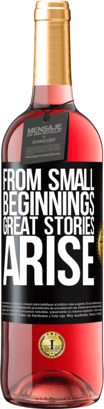 29,95 € | Rosé Wine ROSÉ Edition From small beginnings great stories arise Black Label. Customizable label Young wine Harvest 2024 Tempranillo